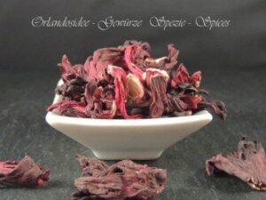 Getrocknete Hibiskusblüten aus Nigeria – rote, fruchtig-säuerliche Blüten für Tee und Gewürzmischungen