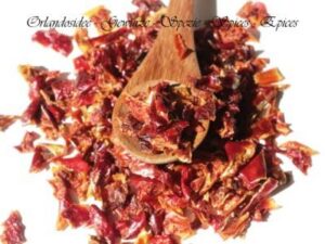 Getrocknete rote Paprikaflocken – mildes, aromatisches Gewürz aus Paprika